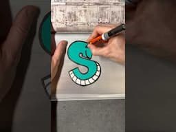 How to snake Graffiti on Graffiti book by simondee #graffiti #graffitiart #graff #markers #artist