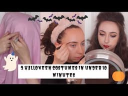 3 halloween costumes in under 10 minutes