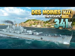 Des Moines: Perfect positioning on map The Atlantic - World of Warships