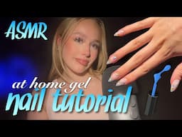 ASMR gel nail tutorial ~ DIY how i do my gel nails at home 💅🏼 ੈ✩‧₊˚