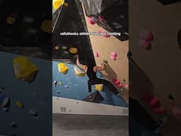 calisthenics athlete tries rock climbing #shorts