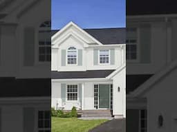 Exterior Color Palette - White House w/ Light Blue Shutters #paintcolors   #exteriordesign