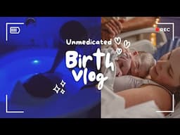 POSITIVE UNMEDICATED HOSPITAL BIRTH VLOG/ Surprise Gender