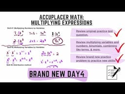 ACCUPLACER Math Prep (DAY 4 IS HERE!!) math explanations for your college placement test!