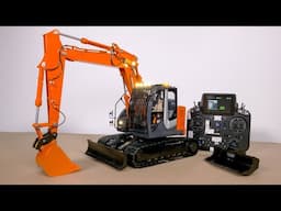 PRESENTATION FROG ZX135US RC HYDRAULIC EXCAVATOR HITACHI REPLICA RTR SOUND LIGHTS FRSKY X18