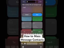 How to Text Multiple Contacts that sends SEPARATELY! 🤳#shorts