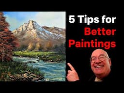 5 Simple Tricks for STUNNING Oil Paintings with my Bob Ross Tutorials