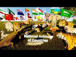 National Animal of all countries in the World - Countries Flag and Name with National Animal