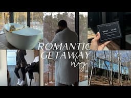 luxury treehouse vlog | couples intimacy game + pizza from scratch + stuck in the snow *near ATL*