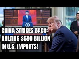 China Halts $690 Billion in U.S. Imports—U.S. Economy Takes a Hit! Electric Vehicles, Trade Wars