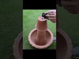 DIY Garden Fountain using Terracotta  #diy #diywaterfountain #indoorfountain #waterfountain  #pots