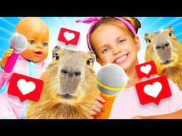 The Capybara song for kids! Kids sing, play, and have fun with baby dolls and toys for kids.