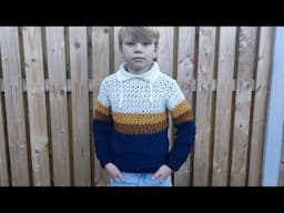 Crochet #92 How to crochet a warm pullover for boys / Part 2