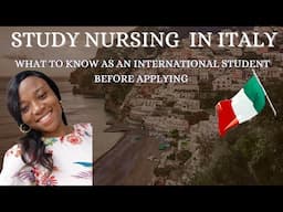 STUDY NURSING IN ITALY 🇮🇹 AS AN INTERNATIONAL STUDENT|STUDY IN ITALY 🇮🇹