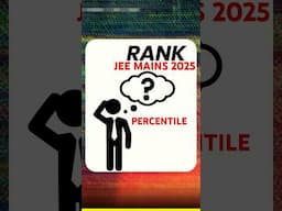 🤯EXPECTED RANK Vs MARKS for JEE Mains 2025 | IIT Motivation #shorts