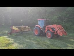 Mowing 2021 first crop dry hay on June 4th with the new holland 492 haybine