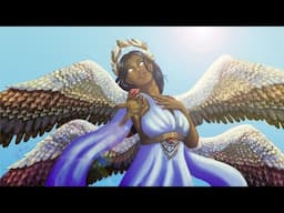 Worldbuilding | the goddess Shiqoba | Qyaalyon core values, justice, religious views, & guild flocks