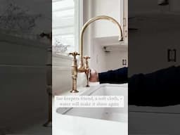 All About Unlacquered Brass Faucets #youtubeshorts #kitchen #faucet #brass