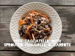 Teff Tagliatelle with sprouted fenugreek and carrots