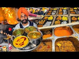 Sardar Ji ka Veg Punjabi Dhaba | Jalndhar Street Food | Punjab Food Tour | Indian Street Food