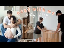 NEST WITH ME | packing hospital bag, building nursery, 35 weeks pregnant