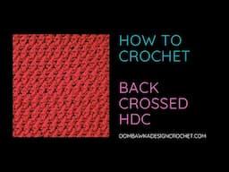 How to Crochet the Back Crossed HDC Stitch