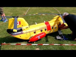 AMAZING HUGE RC CH-113 LABRADOR / SCALE MODEL ELECTRIC TANDEM HELICOPTER / FLIGHT DEMONSTRATION