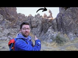 Cali Vanlife - We rock climbed this SPIRE & did the SCARIEST hike in Joshua Tree