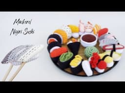 Crochet Mackerel Nigiri Sushi | Amigurumi Tutorial | SpringDay DIY