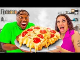 COOKING A GIANT PIZZA