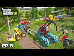 $2,500,000 HEAVY MACHINERY FLATTEN FOREST  | Farming Simulator 25 - Calmsden | Episode 8