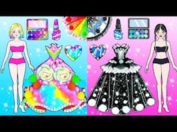 Rainbow VS Black Decorate New Room Handmade - Barbie's New Home Quiet Book - Woa Doll Channel