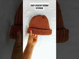 Crochet beanie tutorial for beginners. #crochetbeanie #crochethat