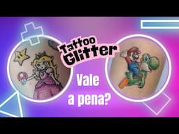 TATUAGEM TATTOO GLITTER MARIO BROS, PRINCESA PEACH E YOSHI - FARIAM?