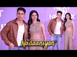 Ibrahim Ali Khan And Khushi Kapoor At Nadaaniyan Trailer Launch In Next On Netflix 2025