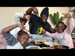 Eating Ghanaian 🇬🇭Local food Gari and Bean Gob3 with my children in UK 🇬🇧 | African local recipe