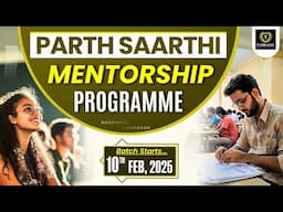 Parth Saarthi Mentorship Programme | Guided by Dr. Tanu Jain Ma’am | Tathastu ICS | UPSC EXAM