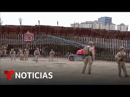 Tropas de infantería de Marina siembran alambres de púas en buena parte de la frontera con México