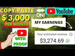 I Earned $3,000 From Copy Paste YouTube | Earn $3000 Copy Paste Unique Income Start YouTube Channel