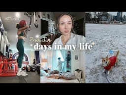 PRODUCTIVE DAYS 🌱 Freezing Cold Days, HIIT training, finding motivating | 2025 VLOG