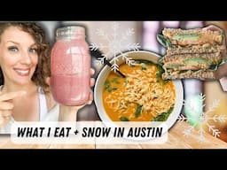 Vegan What I Eat in a Day (While It SNOWS in Austin) + Eating Differently from My Family