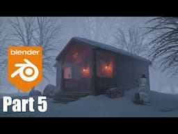 Modeling a Snowy Cabin in Blender Part 5