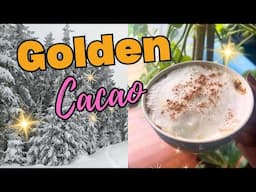 Cozy Golden Cacao Drink | Antioxidant & Anti-inflammatory wellness recipe | Mini Healthy Planet Haul