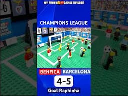 Raphinha goal Barcelona vs Benfica 4-5 Champions League