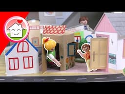 Playmobil Familie Hauser - Eine Stadt im Wohnzimmer - Geschichte mit Anna und Lena