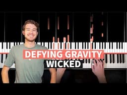 Defying Gravity - Wicked - EASY PIANO TUTORIAL (accompaniment with chords)