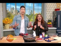 Chef Ronnie Woo shows Rachael Ray how to make Cheeseburger Pie