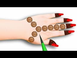 beautiful simple back hand mehndi design|easy Arabic jewellery mehndi design|valentine's Day mehndi