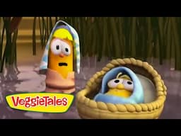 VeggieTales | The Story of Baby Moses 🧺🍼 | Babysitter In Denile