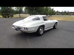 1963 Chevrolet Corvette Split Window 5 Speed in White & Ride on My Car Story with Lou Costabile